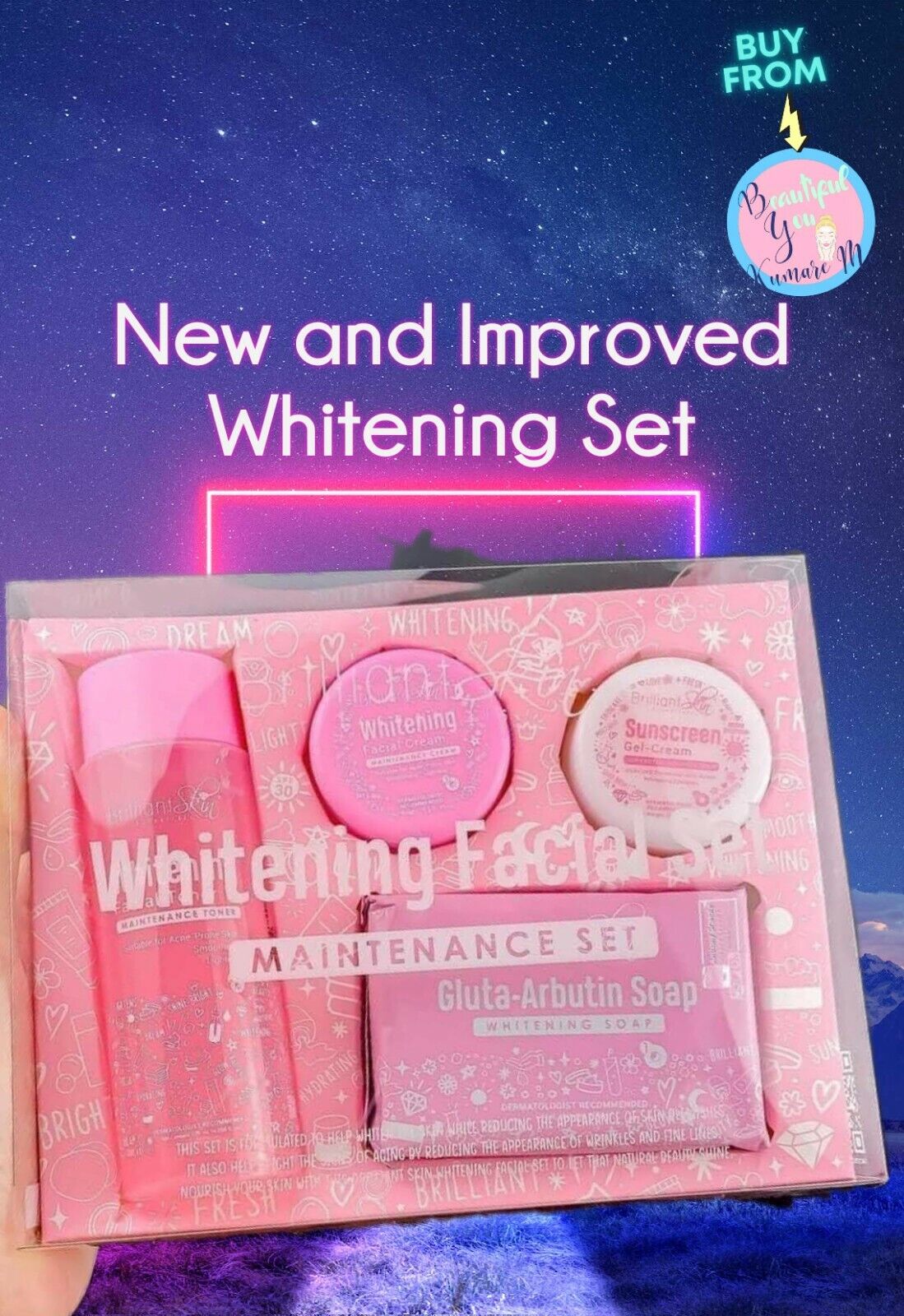 Brilliant Skin Essential Whitening Set with 120mL toner