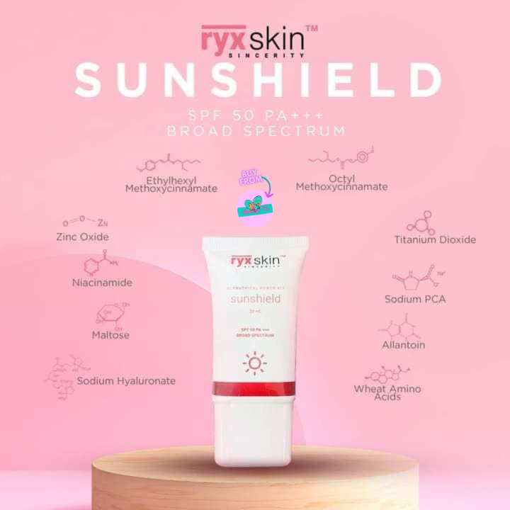 Ryx Skin Sunshield Sunblock SPF50 20mL x2 tubes