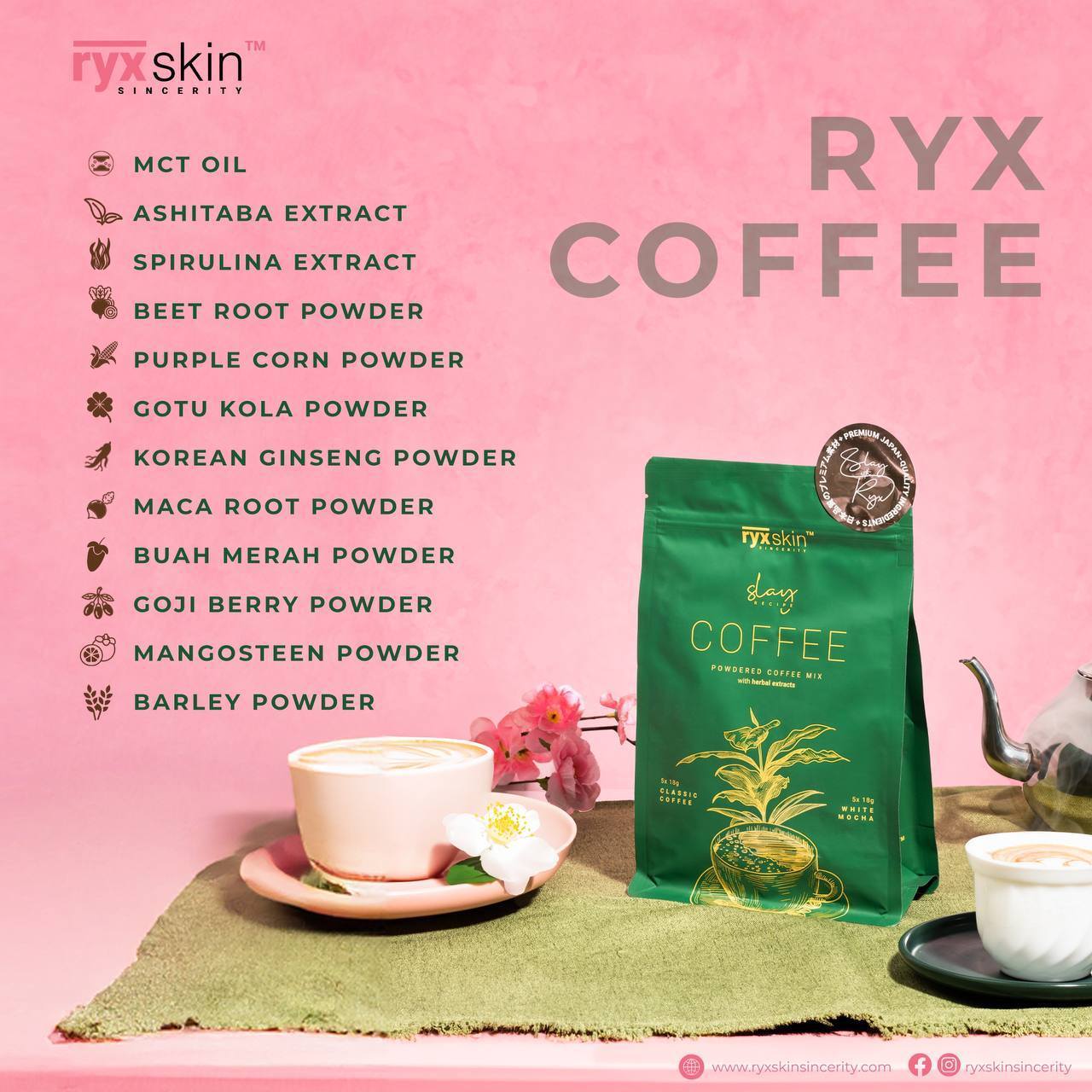 Ryx Skin Coffee (10 sachets)