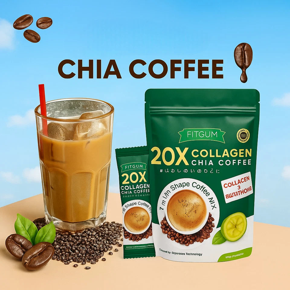 Fitgum Chia Collagen Coffee (10 sachets)