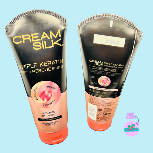 Cream Silk Triple Keratin Rescue Ultimate Straight Ultra Conditioner 340ml