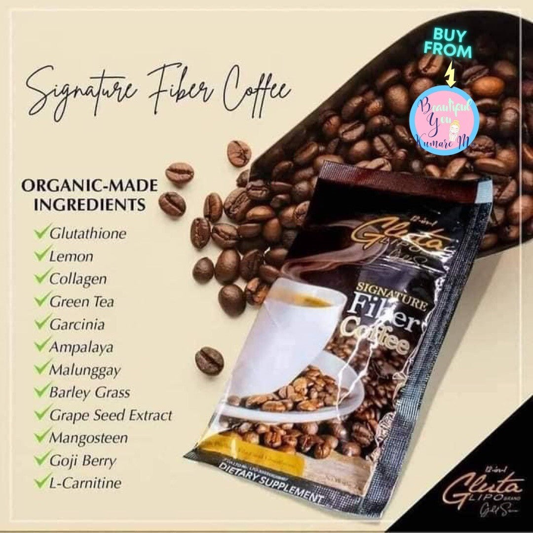 GlutaLipo 12in1 Gold Series Signature Fiber Coffee.