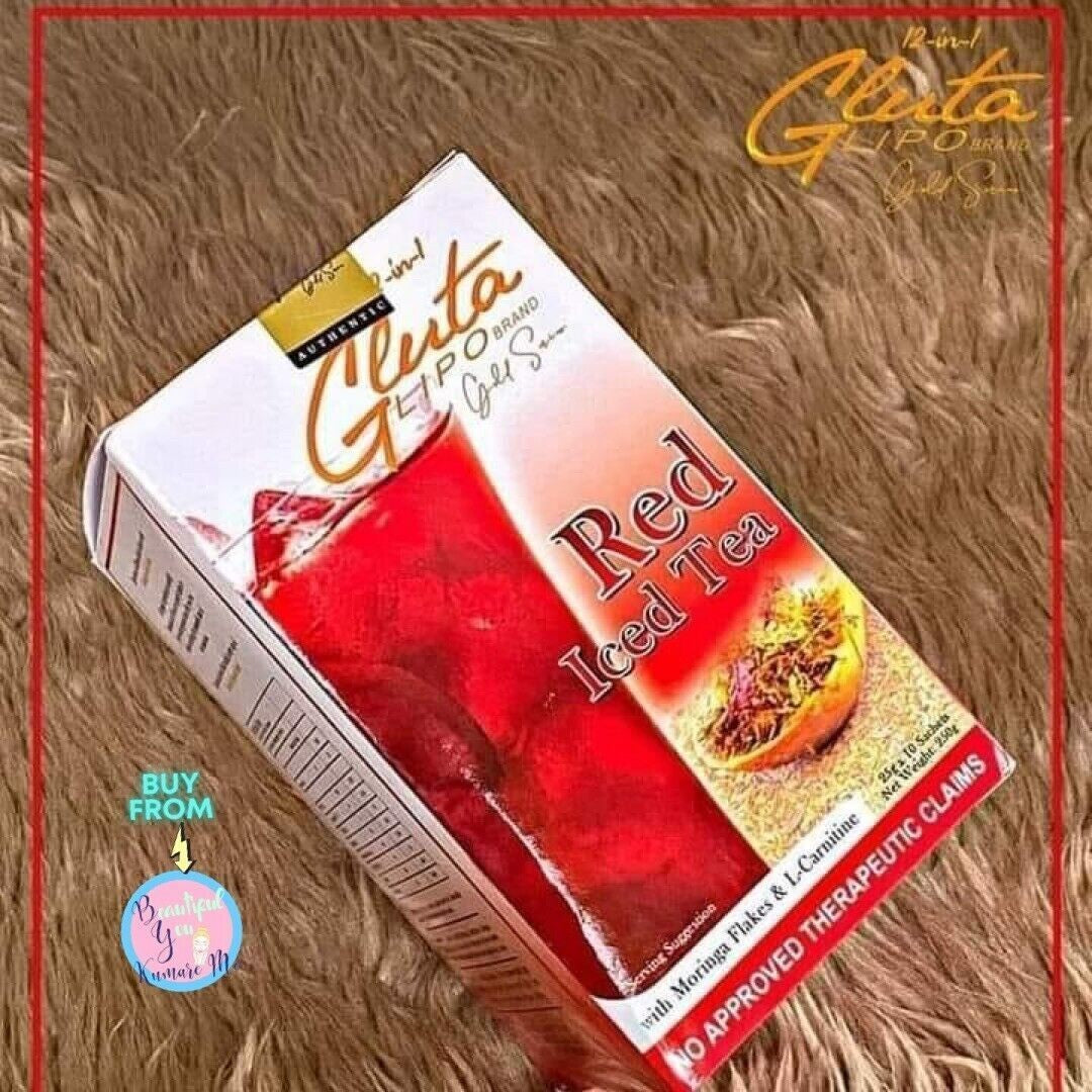 Glutalipo Gold Series RED ICED TEA, 10 Sachets (1 Box)