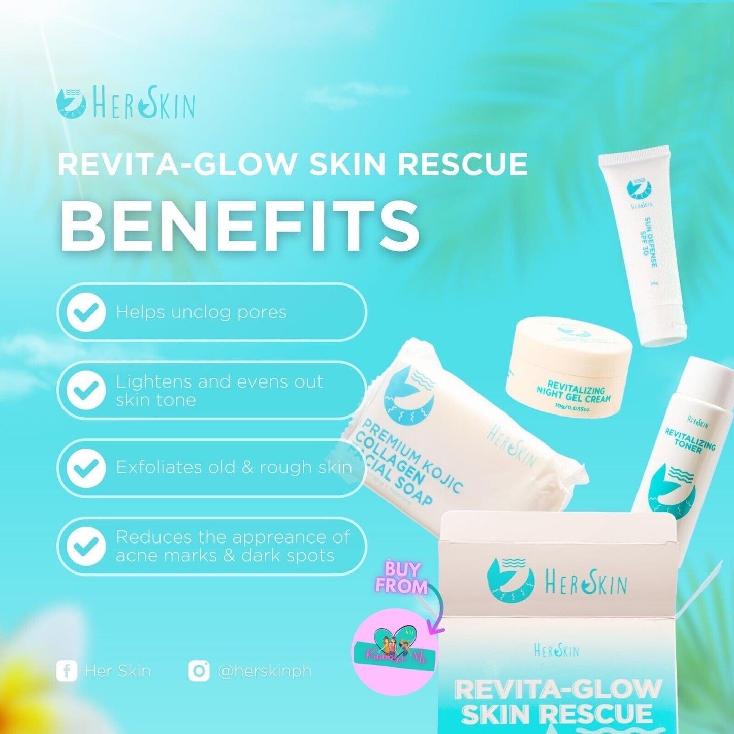 Her Skin Revita Glow Skin Rescue Rejuvenating Kit