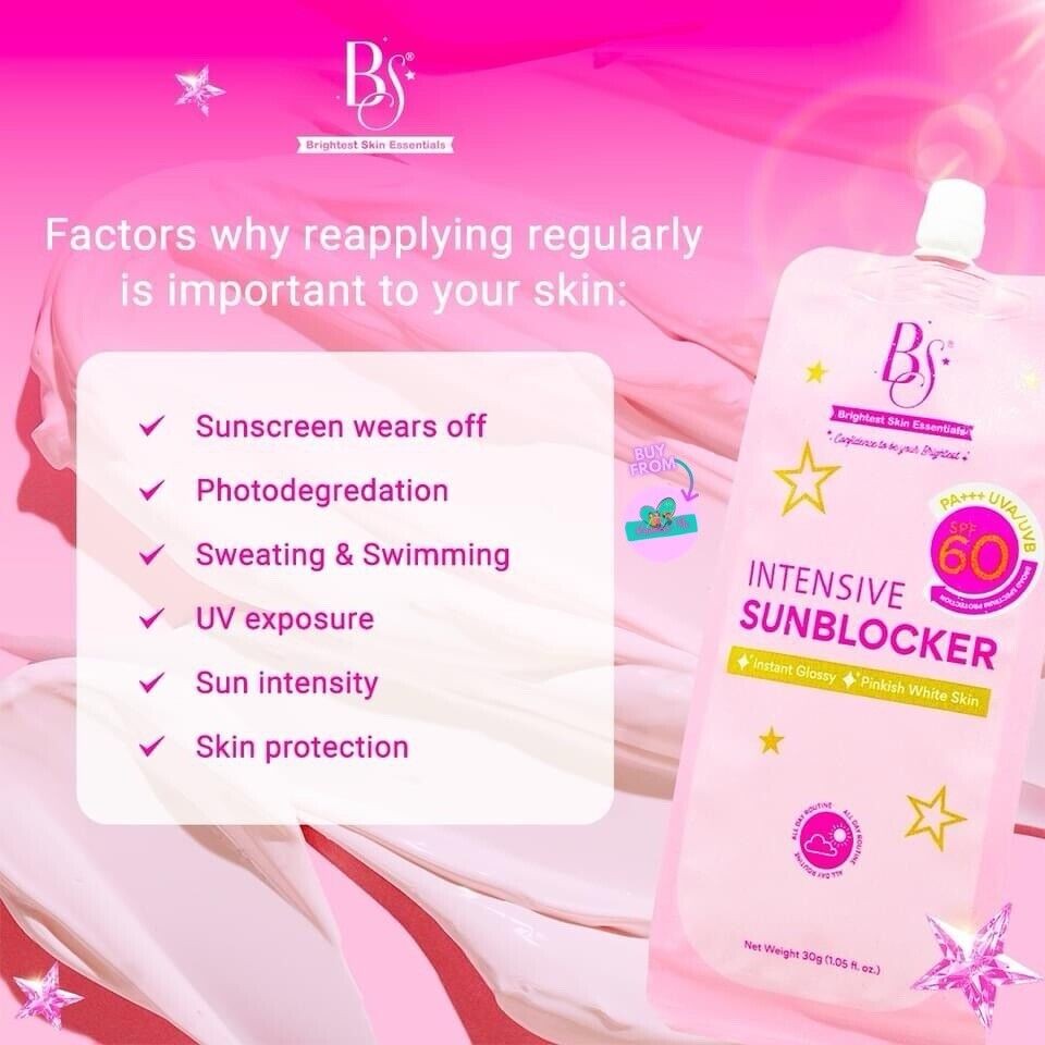 Brightest Skin Essentials Sunblock Cream Gel SPF60 Pouch