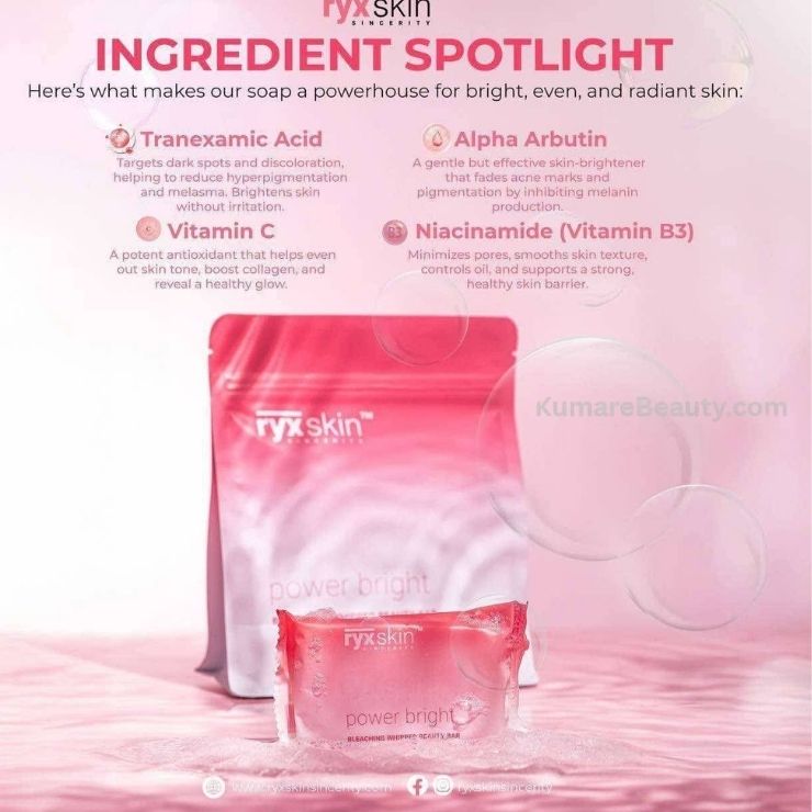 Ryxskin Power Bright Bleaching Whipped Beauty Bar (5 x 70g)